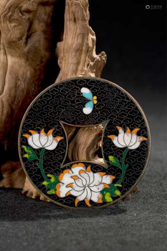 CHINESE CLOISONNE ENAMEL COIN