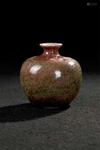 CHINESE PEACH BLOOM GLAZED VASE