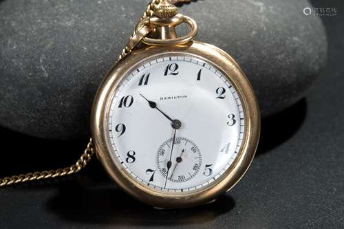 AMERICAN HAMILTON 18K POCKET WATCH