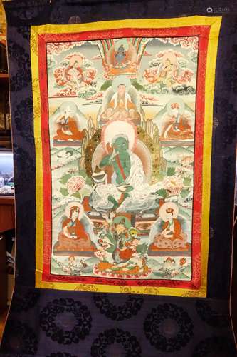 CHINESE TIBETAN THANGKA OF MILAFEI