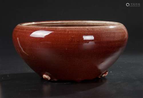 CHINESE ROUGE FLAMBE GLAZED CENSER