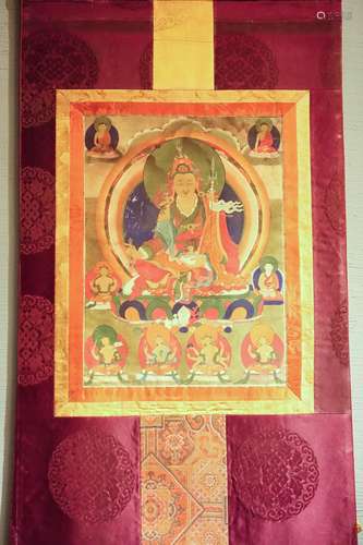 CHINESE TIBETAN THANGKA OF PADMASAMBHAVA