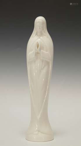 European White Glazed Porcelain Statues of Mary