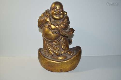 Chinese Gilt Wood Carved Buddha