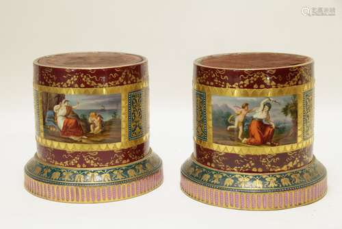 Pair of Royal Vienna Bases