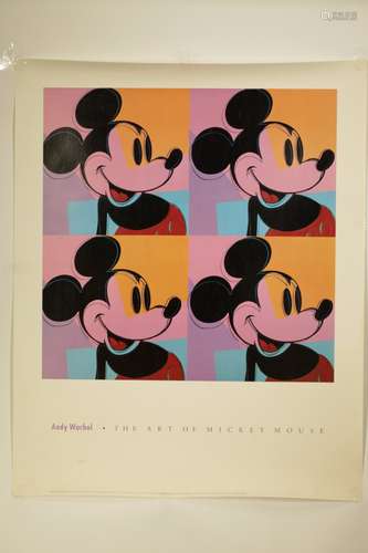 1981 Andy Warhol Lithograph of Mickey Mous