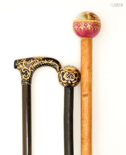 3 Royal Vienna & Sevres Canes