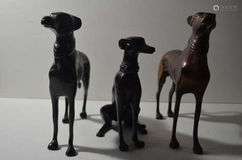 3 Pieces of Chinese Bronze Dogs