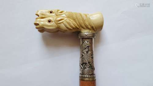 Antique Russian Walking Stick Cane