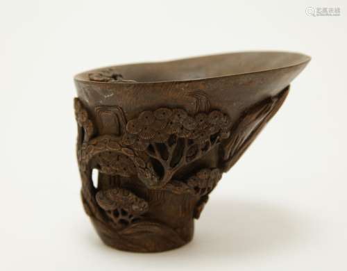 Chinese Bamboo Carved Cup