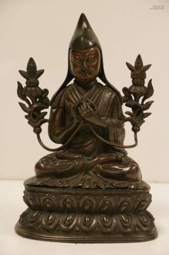 18/19th Chinese Tibetan Bronze Buddha