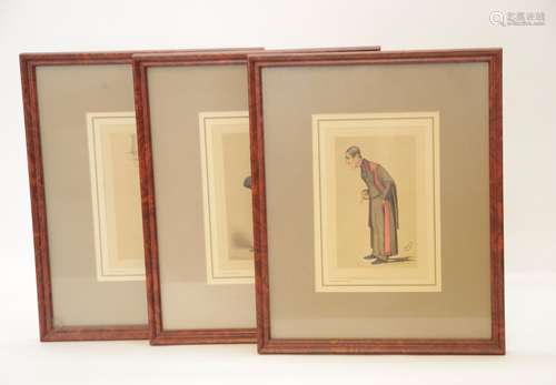 3 Pieces of British Vanity Fair Lithograph Picture