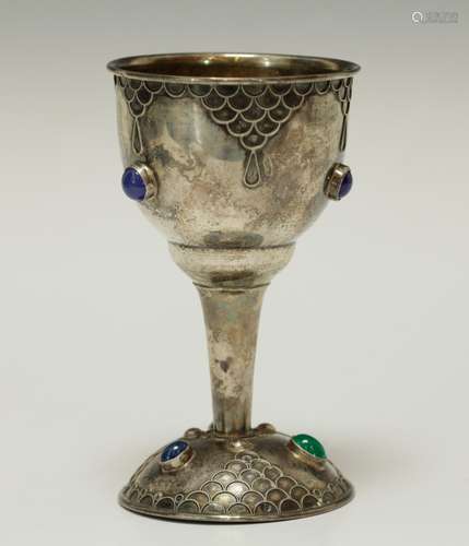 Silver & Stone Kiddush Cup