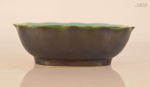 Chinese Lotus Shape Porcelain Bowl with Mark