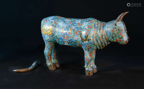 Chinese Cloisonné Ox