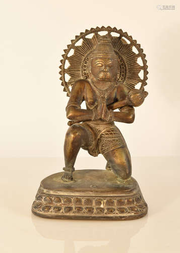 Antique Indian Bronze Hunaman