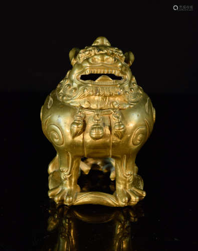 Chinese Bronze Foolion Censer