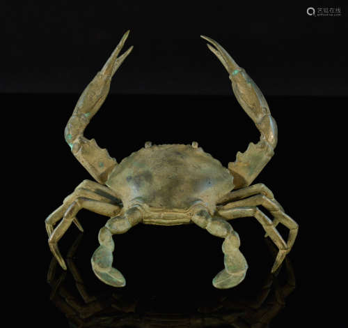 Japanese Bronze Model of a Blue Crab