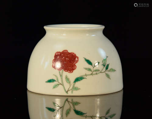 Chinese Scholar Porcelain Beehive Shape Brush washer