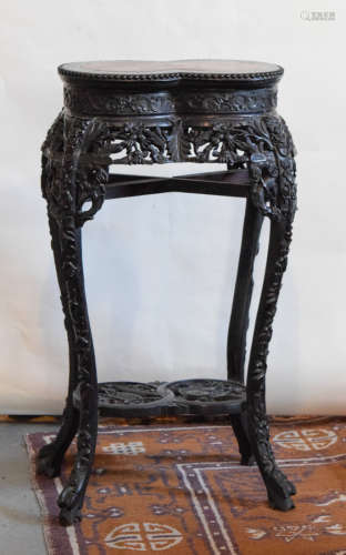 Chinese Rosewood Stand of Double Barrel Shape