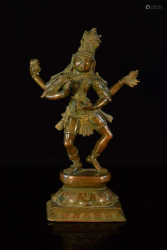 Indian Bronze Dancer with Four Arms 18/19th cen