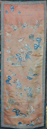 Chinese Embroidery Panel with Immortal Scene