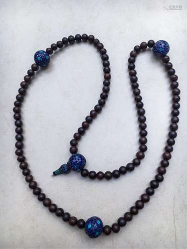 CHINESE WOOD BEADS NECKLACE