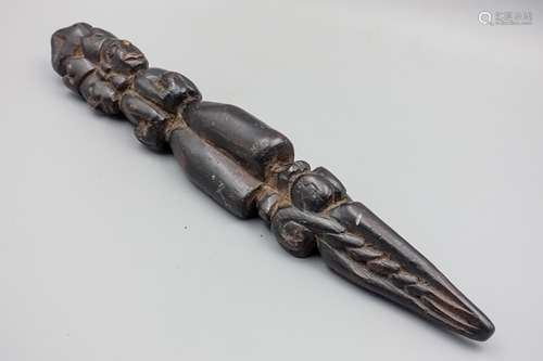 NEPALESE WOODEN VAJRA DAGGER