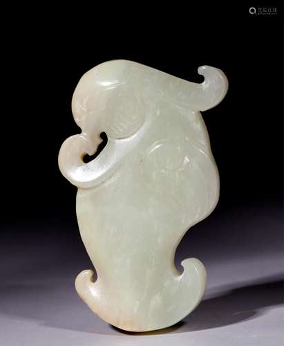 CHINESE JADE CARVED BIRD PENDANT