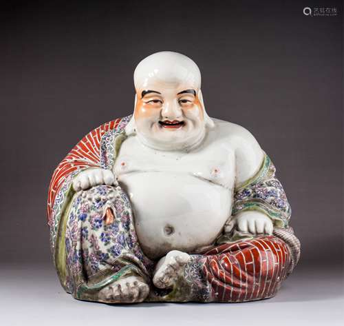 CHINESE FAMILLE ROSE FIGURE OF HOTEI