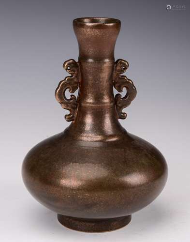 CHINESE BRONZE GLAZED PORCELAIN VASE