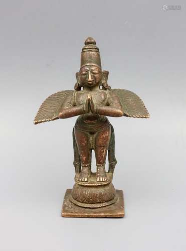 INDIAN BRONZE FIGURE OF DEITY