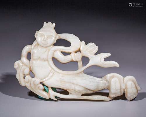 CHINESE JADE PENDANT OF A LADY