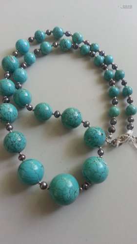 Beautiful Turquoise With pearl Necklace