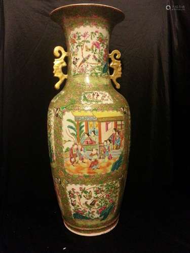 Antique Chinese Famille Rose Porcelain VASE