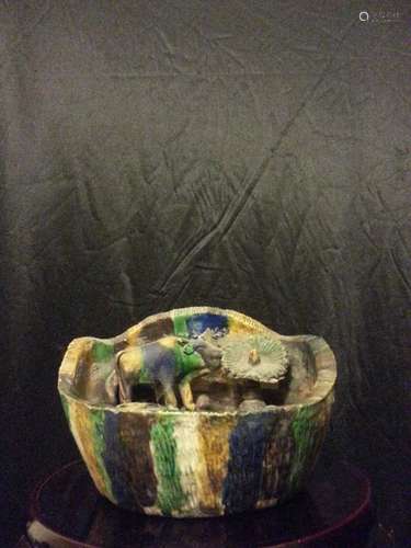 Chinese Antique porcelain brushpot