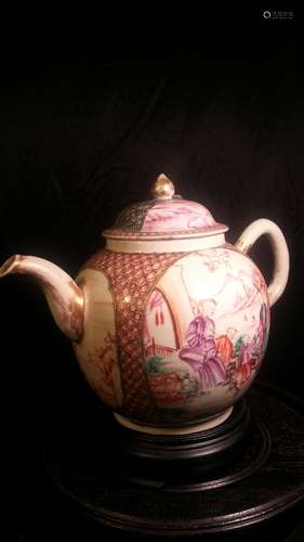 ANTIQUE ANTIQUE  FAMILLE ROSE PORCELAIN teapot