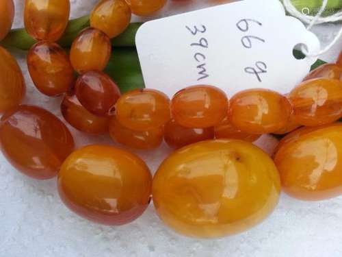 BUTTERSCOTCH AMBER NECKLACE 66 g