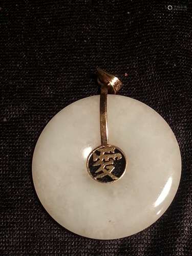 CHINESE 14k COLD JADE