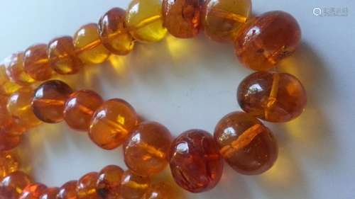 ANTIQUE BUG AMBER necklace