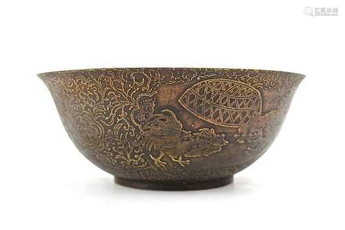 Chinese Qing Dynasty Copper bowl