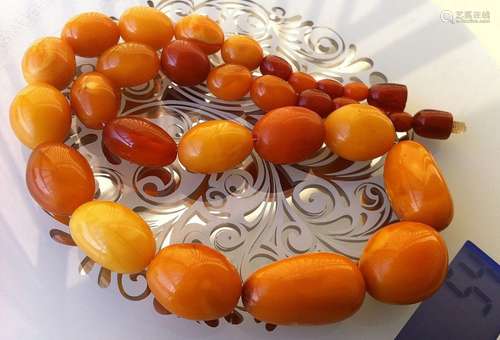 NATURAL BUTTERSCOTCH AMBER NECKLACE 54g