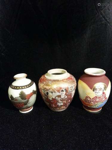 3 Japanese Imari porcelain