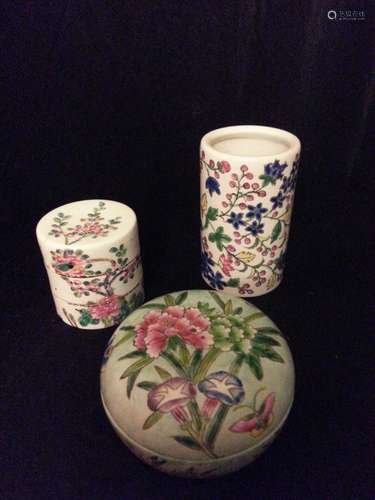 Antique Chinese Famille Rose Porcelain Bowl box