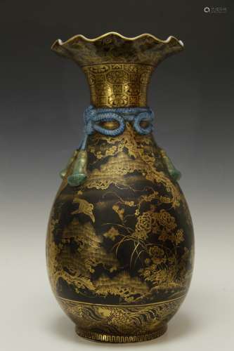 Japanese Porcelain Vase, 19th C., Marked
