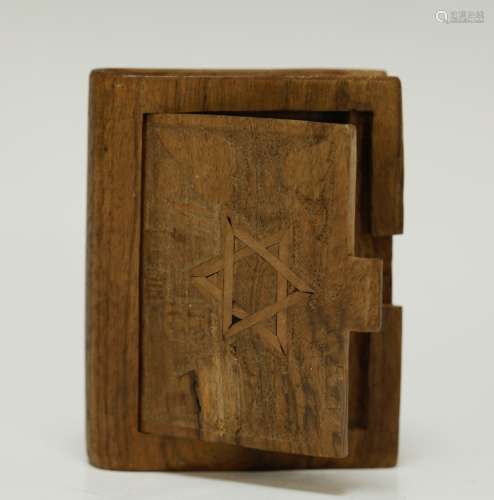 WWI 1914-1917 Wood Folk Art Jewish Box