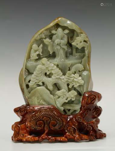 Chinese Jade Carved Boulder