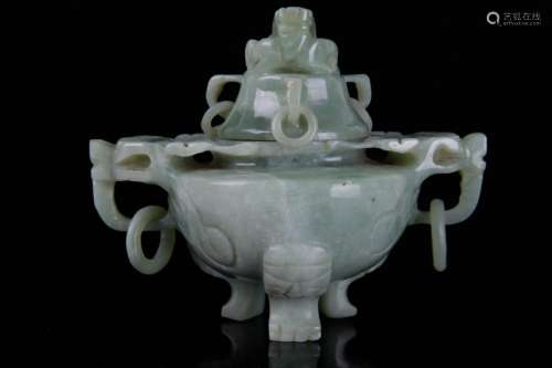 Chinese Jade Carving of Censer