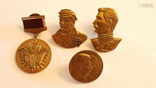 Russian Soviet Lenin Stalin Badges