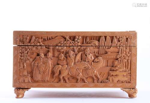 Chinese Hard Wood Carved Box